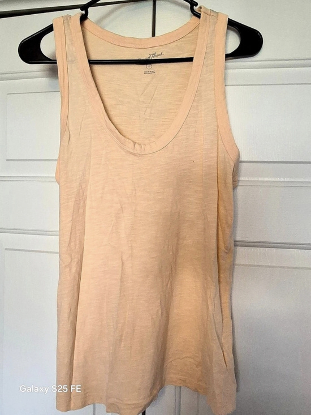 Universal Thread Women's Slub Knit Tank Top Peach Medium